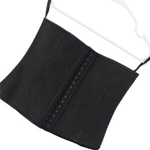 NWT! LOVER BEAUTY! LUXE BLACK ELASTIC & NEOPRENE WAIST CORSET, BODY SHAPER! SZ L